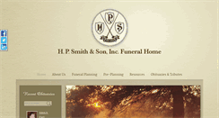Desktop Screenshot of hpsmithandsonfuneralhome.com